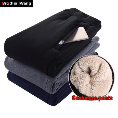 Vīriešu ikdienas biezas siltas bikses ziemas bikses