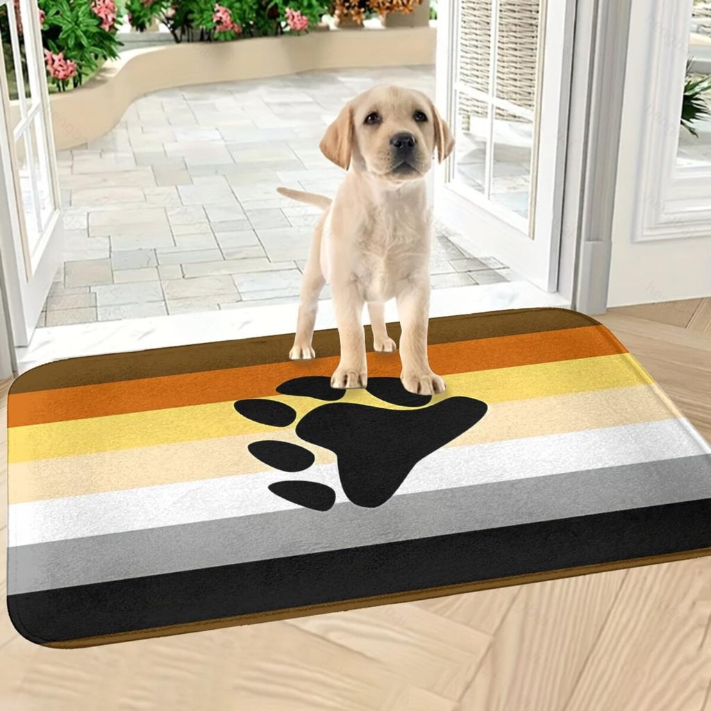 1 Stück Hundepfotenmuster Küchenteppiche Rutschfeste Türmatten Pop-Design Badezimmerteppich Badematte Teppich für Zuhause Spüle Wäsche Dekor