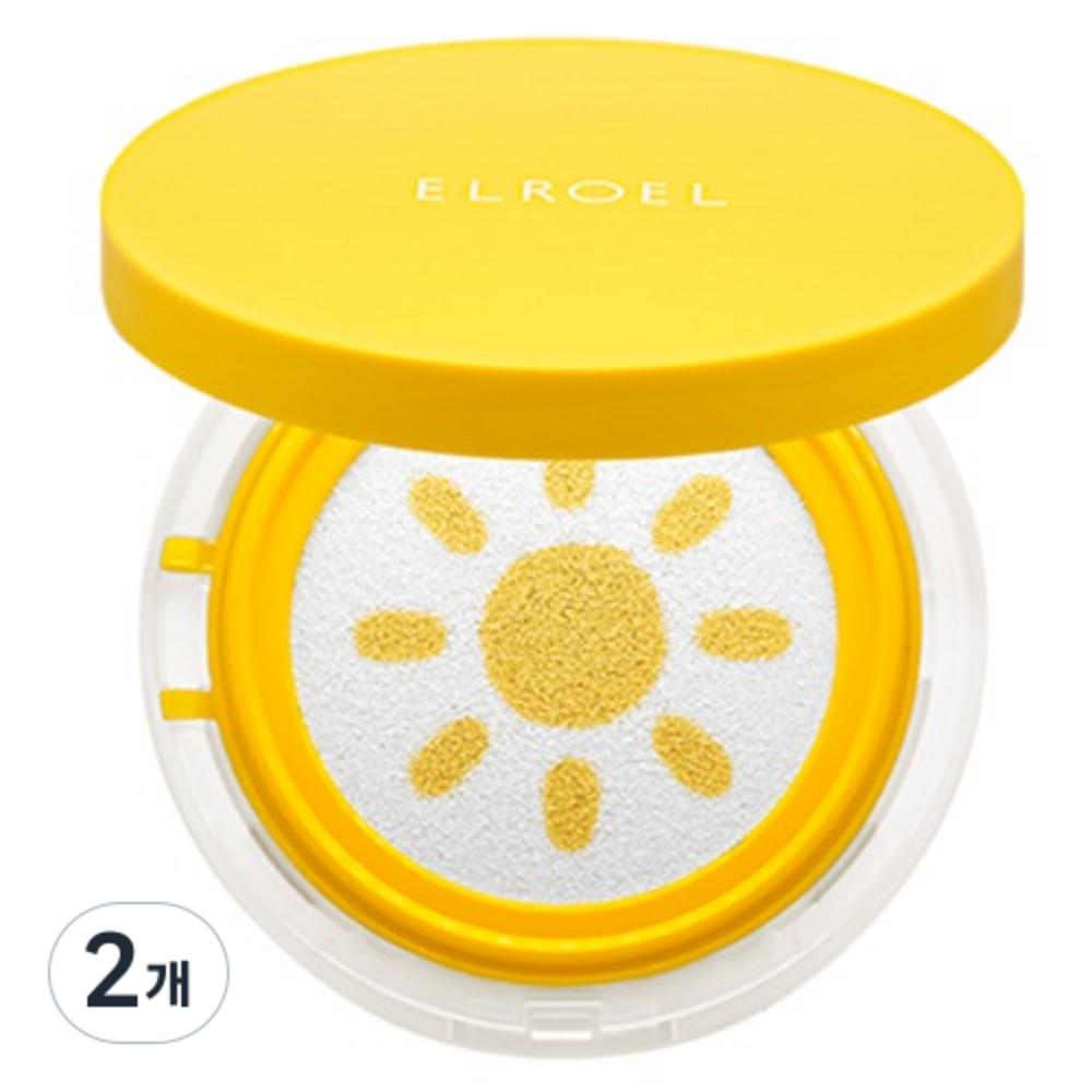 Elroel Pang Pang Yellow Big Tone-Up Sun Cushion Plus SPF50+ PA++++, 25g, 2 pcs