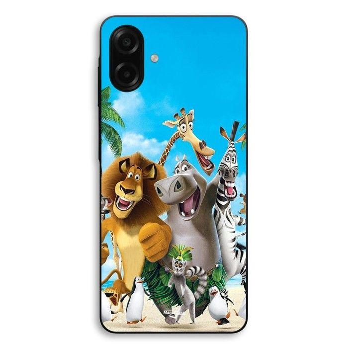 Hülle Für Samsung Galaxy A08 Madagaskar Anime Maniacase schwarz