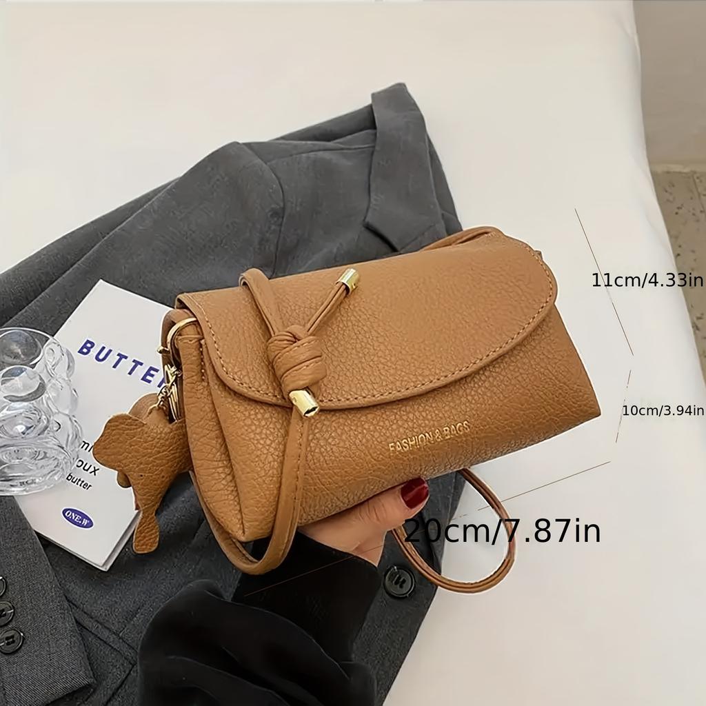 Vintage PU Crossbody Bag Retro Fashion Shoulder Bag Women'S Casual Trendy Handbag & Purse