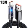240W Dual TypeC Super Fast Charging Cable LED Digital Display for Samsung Xiaomi USB To TypeC Phone Charger Data Cord 2M/1.5M