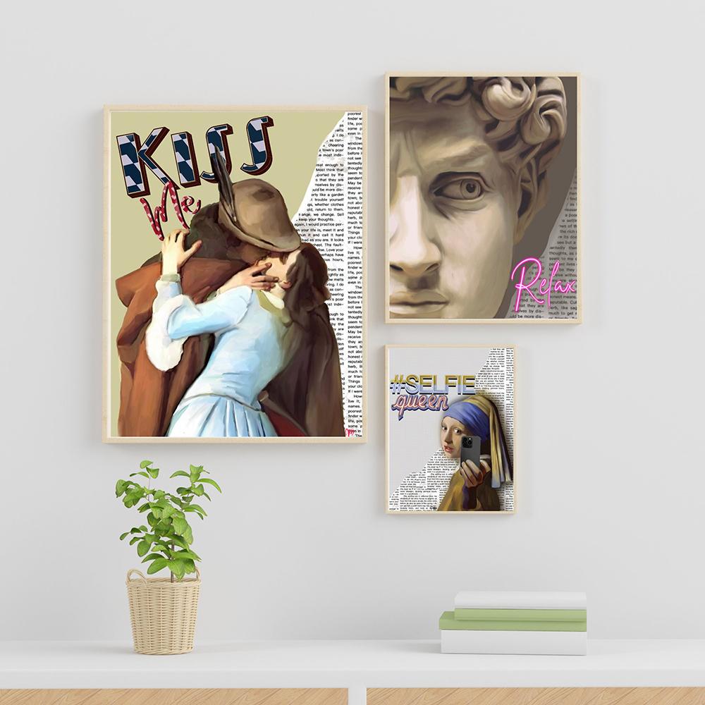 Colorful Gallery Exhibition Poster Maximalist Decor Wall Art Modern Print Set Magazine Cover Creativity Canvas Painitng Picture