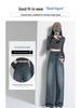 2023 Women's High-Waisted Wide-Leg Retro Jeans - Summer Slimming, Loose Fit, Floor-Length