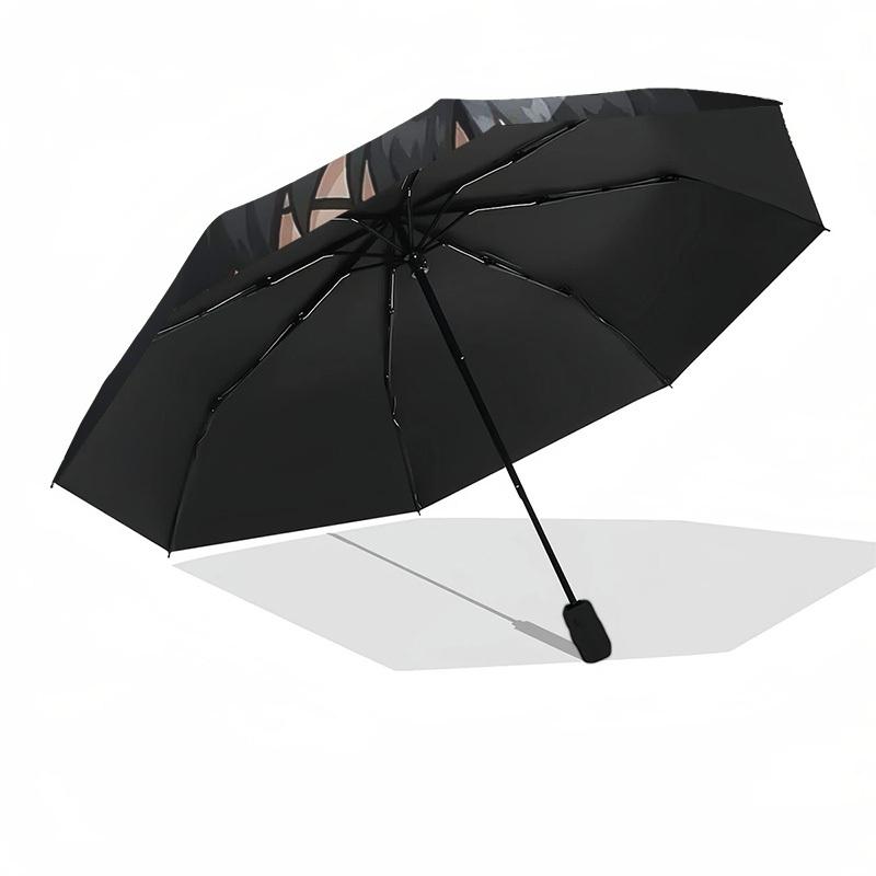 1pc Anime Character Outdoor Umbrella - Automatic Opening/Closing, Portable 3-Fold Design, 8-Bone Iron Frame - Perfect Gift for Fans, Travelers, D