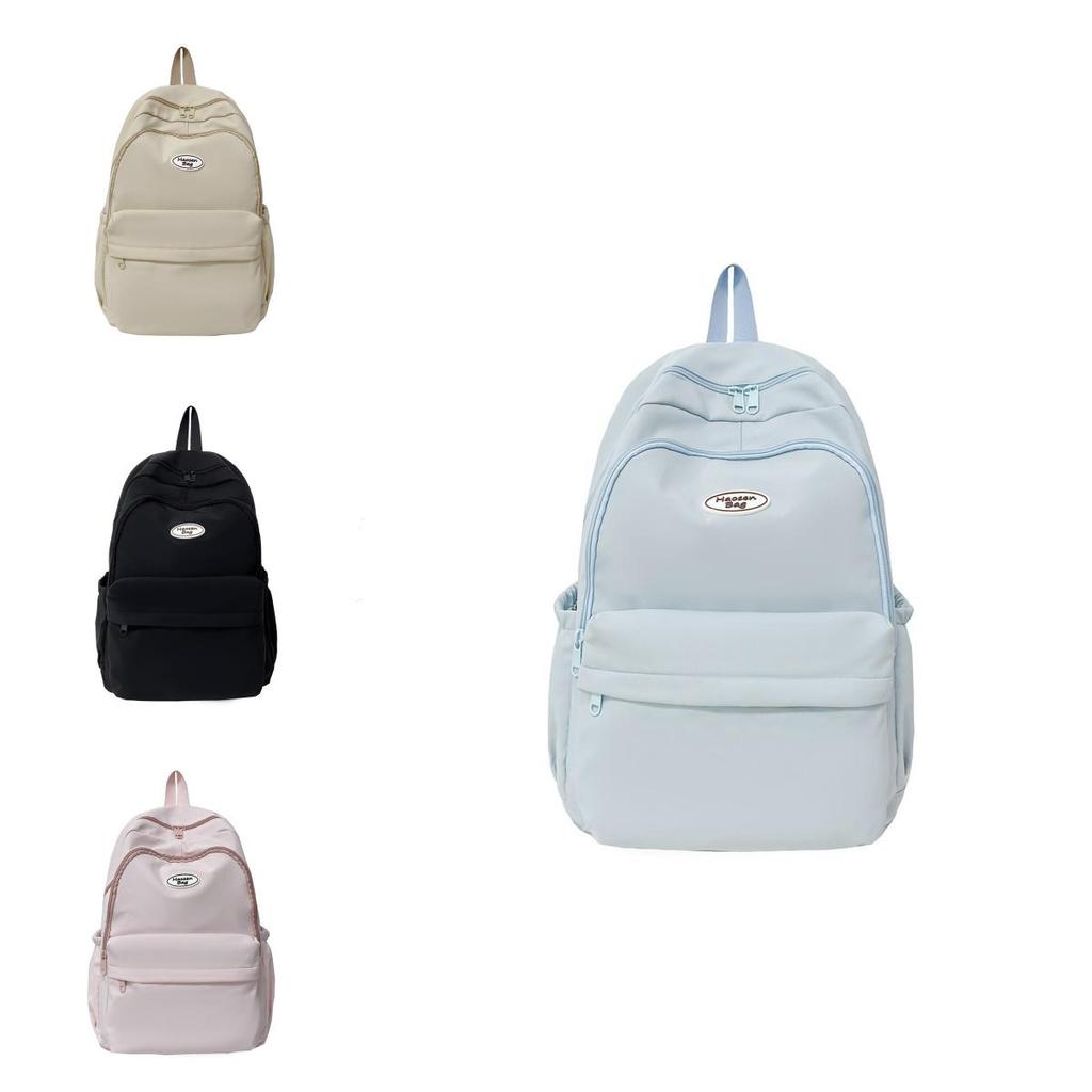 Simple College Backpack With Breathable Air Cushion Straps For High School Students