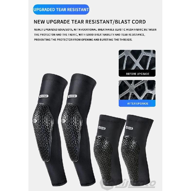 VEMAR Gekühlte Anti-Sturz Motorrad Knie Ellbogen Protektoren Hohe Elastizität Motocross Knieschützer DH ATV MTB Radsport Moto Ärmel Knieschützer