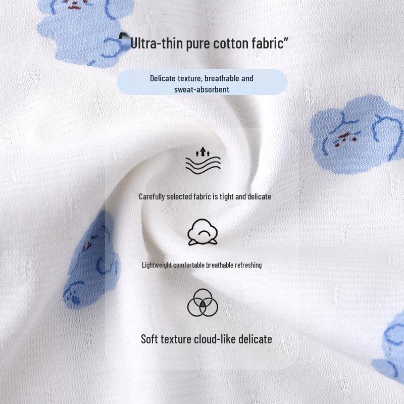 Pijama Nou-născut din Bumbac Pur Ultra-Subțire, Costum Călugăr pentru Bebi pentru Vară