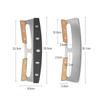 Stainless Steel Pizza Cutter Double Handed Pizza Knife with Safety Knife Sheath Wooden Handle Apple Pie Dispenser Dough Cutter