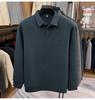 Dicker Samt-Strick-Pullover mit Revers für Männer mittleren Alters und ältere Männer - Stilvoller Zwei-in-Eins Winterpullover
