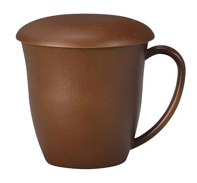 Miyamoto Sangyo Woody Lidded Mug, Light Brown, 4512951118803