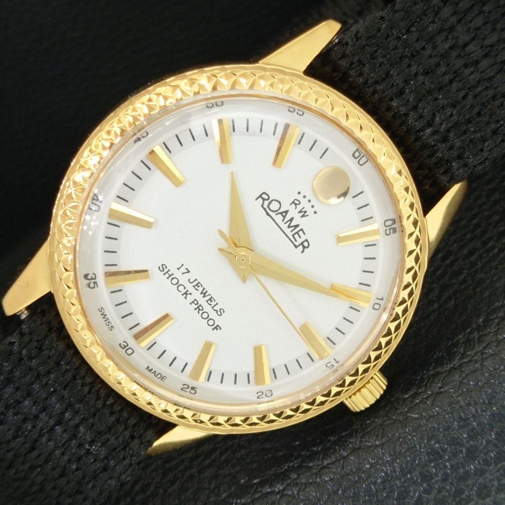 

VINTAGE HAND-WINDING SWISS MENS REFURBISHED WHITE COLOR DIAL WATCH a707356-1