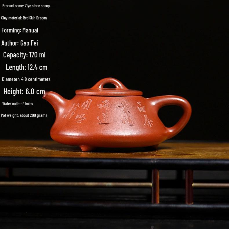 Handmade Yixing Purple Clay Teapot for Home Use - Ziyuan Shiqiao Clay