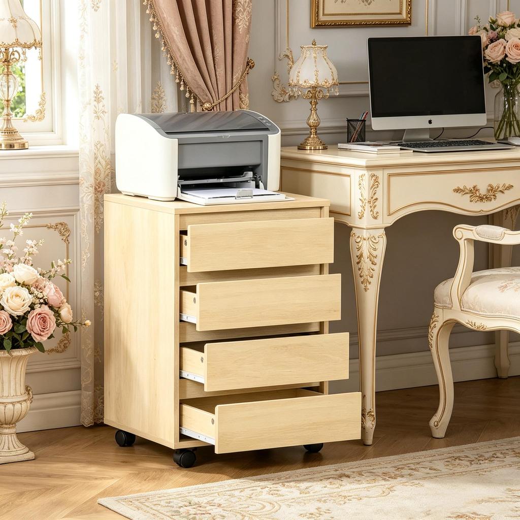 Compact Drawer Cabinet, Mobile Rolling Cabinet, Practical Filing Cabinet (only with Filing Cabinet)