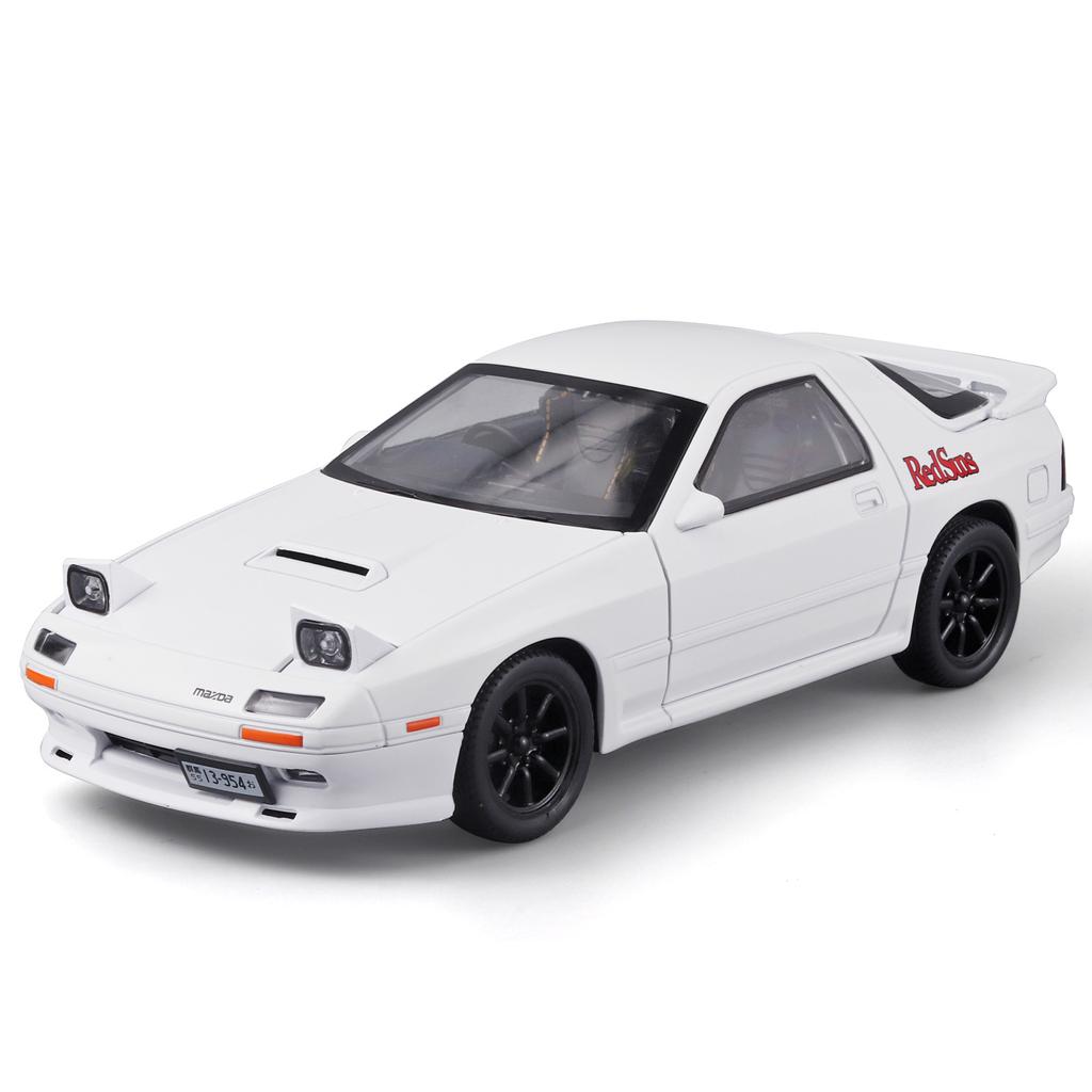 1/24 Mazda RX7 Supercar Alloy Car Diecasts & Toy Vehicles Car Model Sound and Light Pull Back Car Toys Children's Gifts