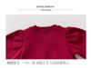 Wine Red Baby Girl Thermal Fleece Onesie: Autumn/Winter Crawling Suit Gift for 100-Day Celebration