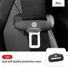 BIG1 Leather Car Seat Belt Adjustable Anti-Scratch Protector Buckle For Volkswagen VW Polo Jetta Sagitar Magotan Passat B5 B6 B7 CC