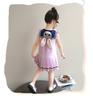 Girl Rabbit Police Officer Knitted Pleated Skirt Summer 2026 New Item Baby Girl Flying Sleeve Navy Collar Summer Dress Princess Skirt