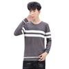 Autumn 2020 Men's Slim Fit Korean Style Round Neck Knitted Pullover Sweater - Fashionable Long Sleeve Base Shirt