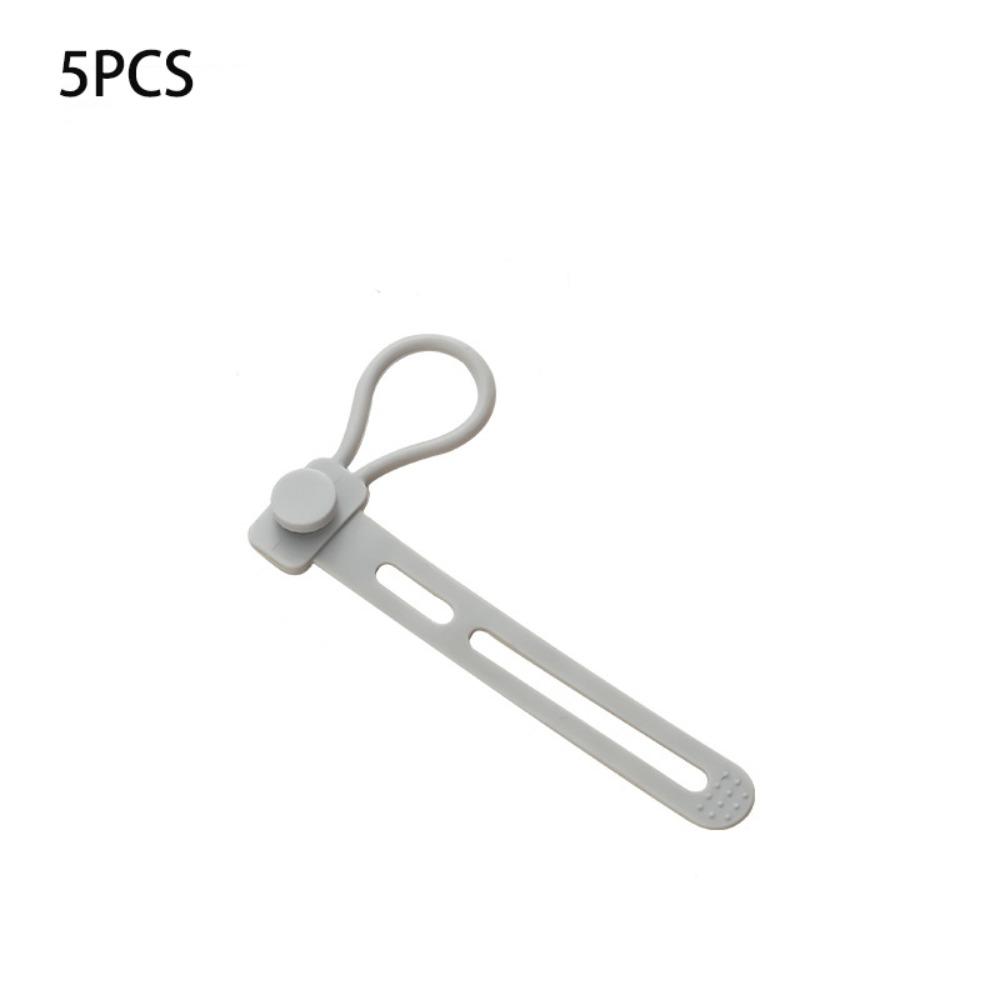 5pcs Adjustable Length Cable Ties Multipurpose Cord Management Straps Cord Organizer  Home Office