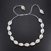 Collana Girocollo Trendy Fatta a Mano con Conchiglie per Donna - Catena Clavicolare Intrecciata Regolabile con Ciondolo