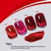 Nail Art Ruby Cat'S Eye Nail Polish Glue Autumn And Winter White Cherry New Year'S Red Crystal