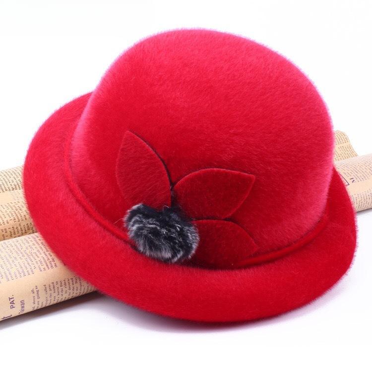 

Осенние и зимние шапки из искусственной норки в корейском стиле, модная универсальная шляпа для мам, женская шапка с полным рулоном, теплая шапка для людей среднего и пожилого возраста M（56-58cm）