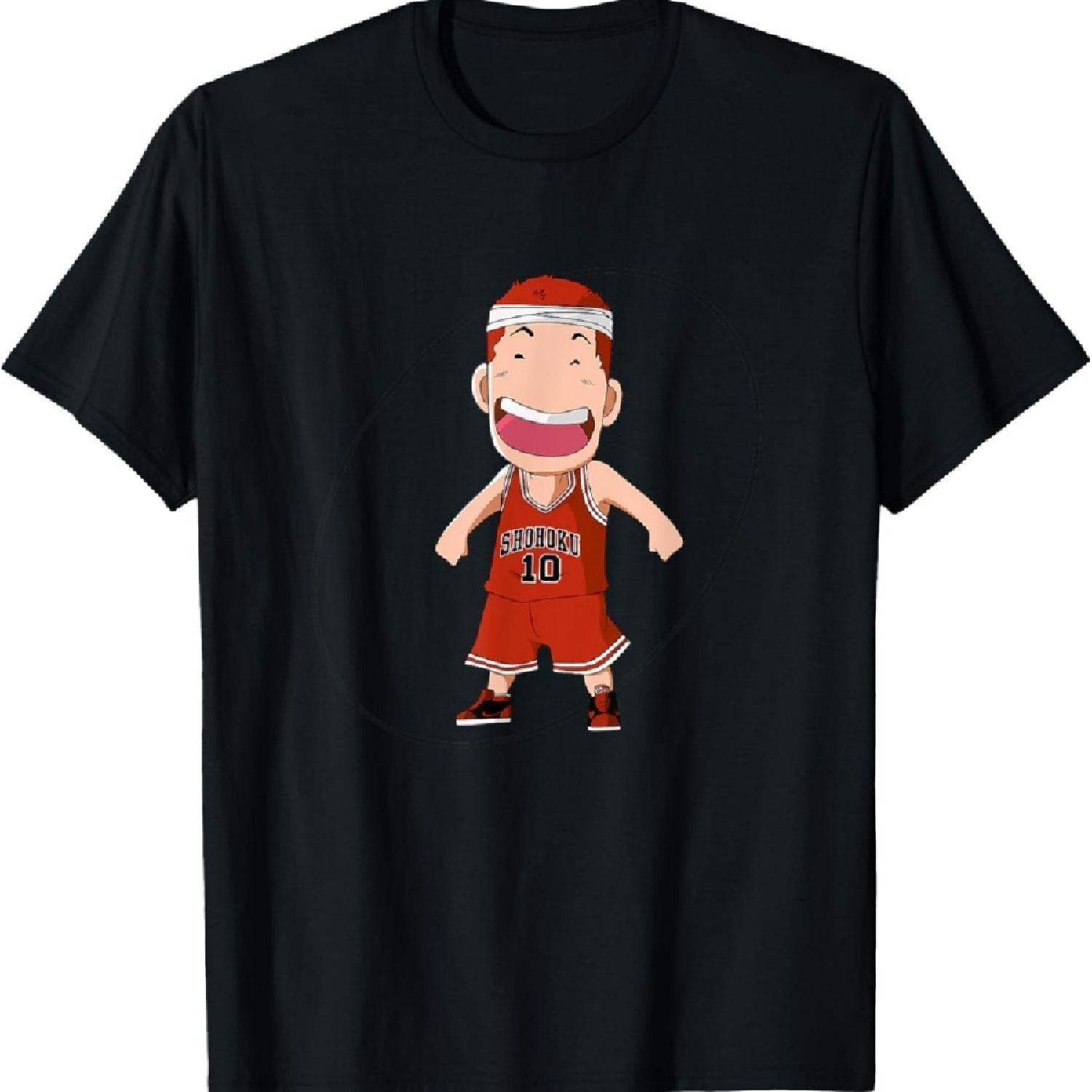 

Мужская аниме-футболка с Ханамичи Сакураги, баскетбол, черная, маленькая XXXXXL чёрный