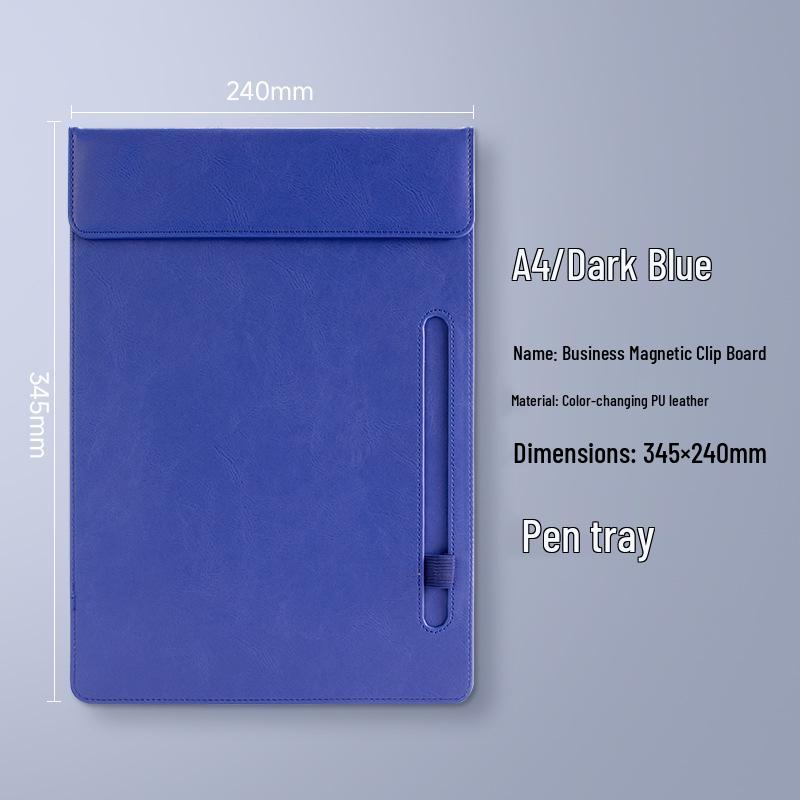 A4 Leather Meeting Clipboard Pad for Business Documents and Hotel Memos