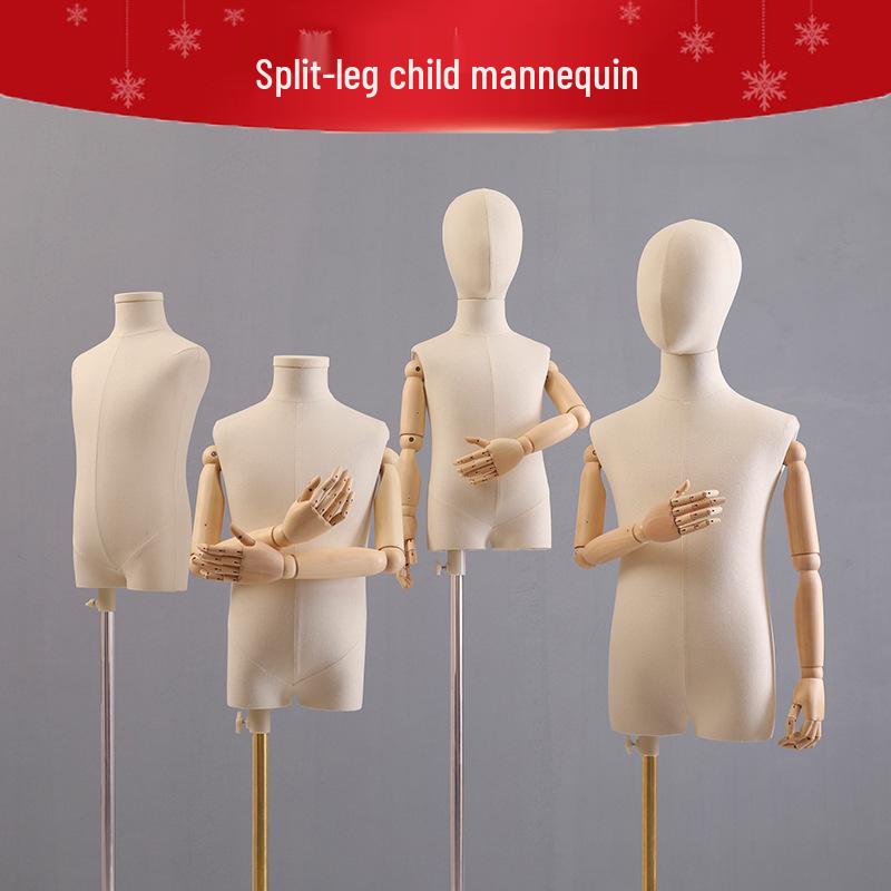Mannechin Copii cu Picioare Despărțite: Stativ de Expunere Corp Întreg/Jumătate pentru Haine de Copii, Bărbați și Femei