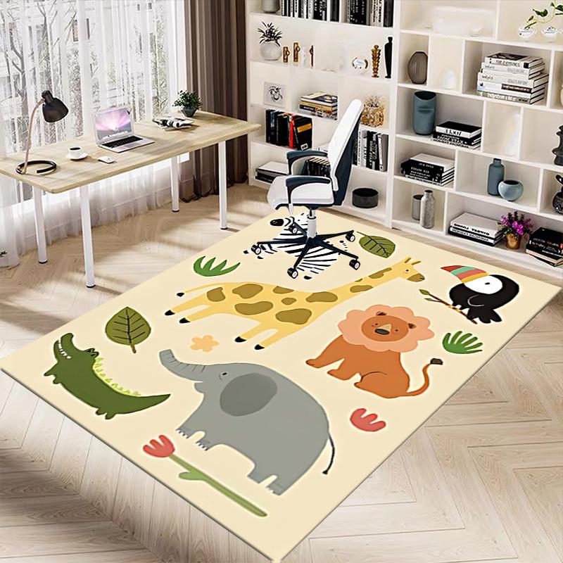 1PC jungle animals Anti-slip carpet, suitable for Office, bedroomand playrooms. It can also be used as a sofa footrest cover-W81