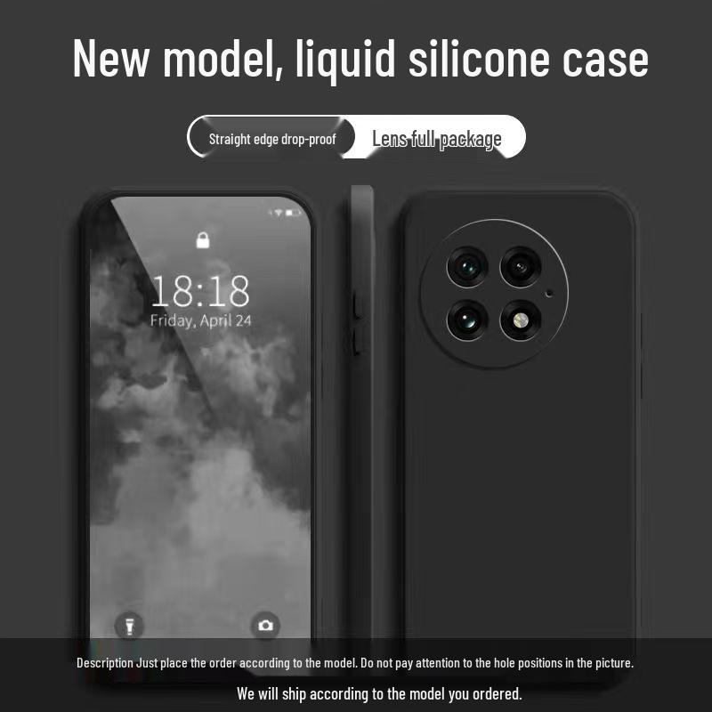 OnePlus 13 Liquid Silicone Phone Case: Full Coverage, Drop Protection, Solid Color, Skin-Friendly, Simple Style.