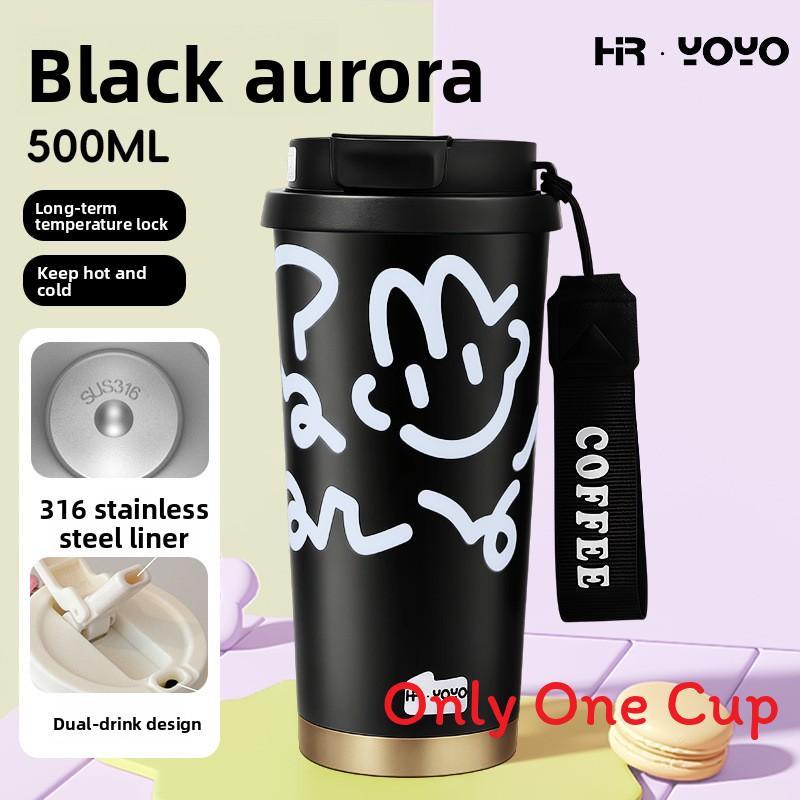 Insulated Travel Mug With Leakproof Lid And Straw For Outdoor Activities