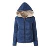 New Winter Clothing Loose and Thin Versatile Velvet Line Cotton Hooded Cotton Clothes Cotton Clothes Women's Large Size