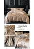 Luxury European Lace Trim Jacquard Silk Bedding Set
