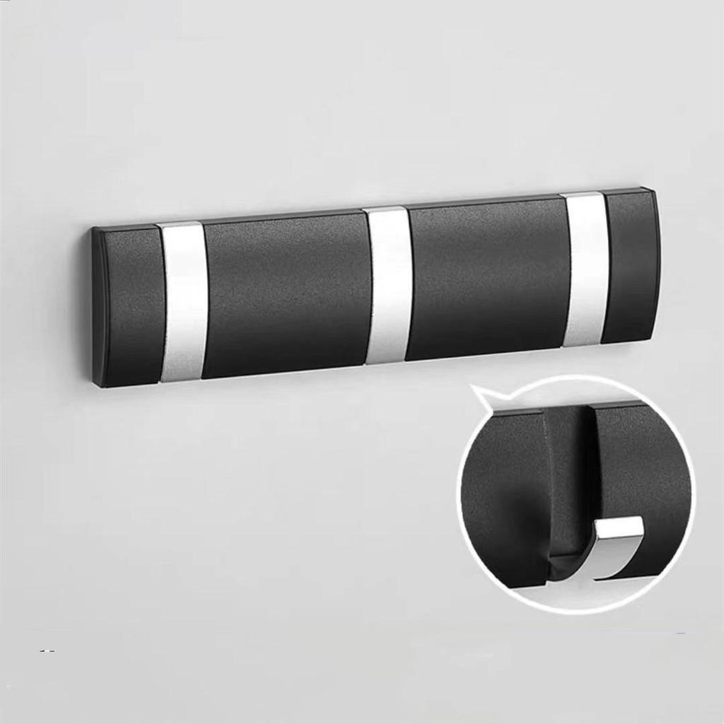Wall-Mounted Folding Hook for Bathroom, Kitchen, Living Room, Wardrobe - 1 To 6 Row Hooks for Coats, Hats, and Clothes.