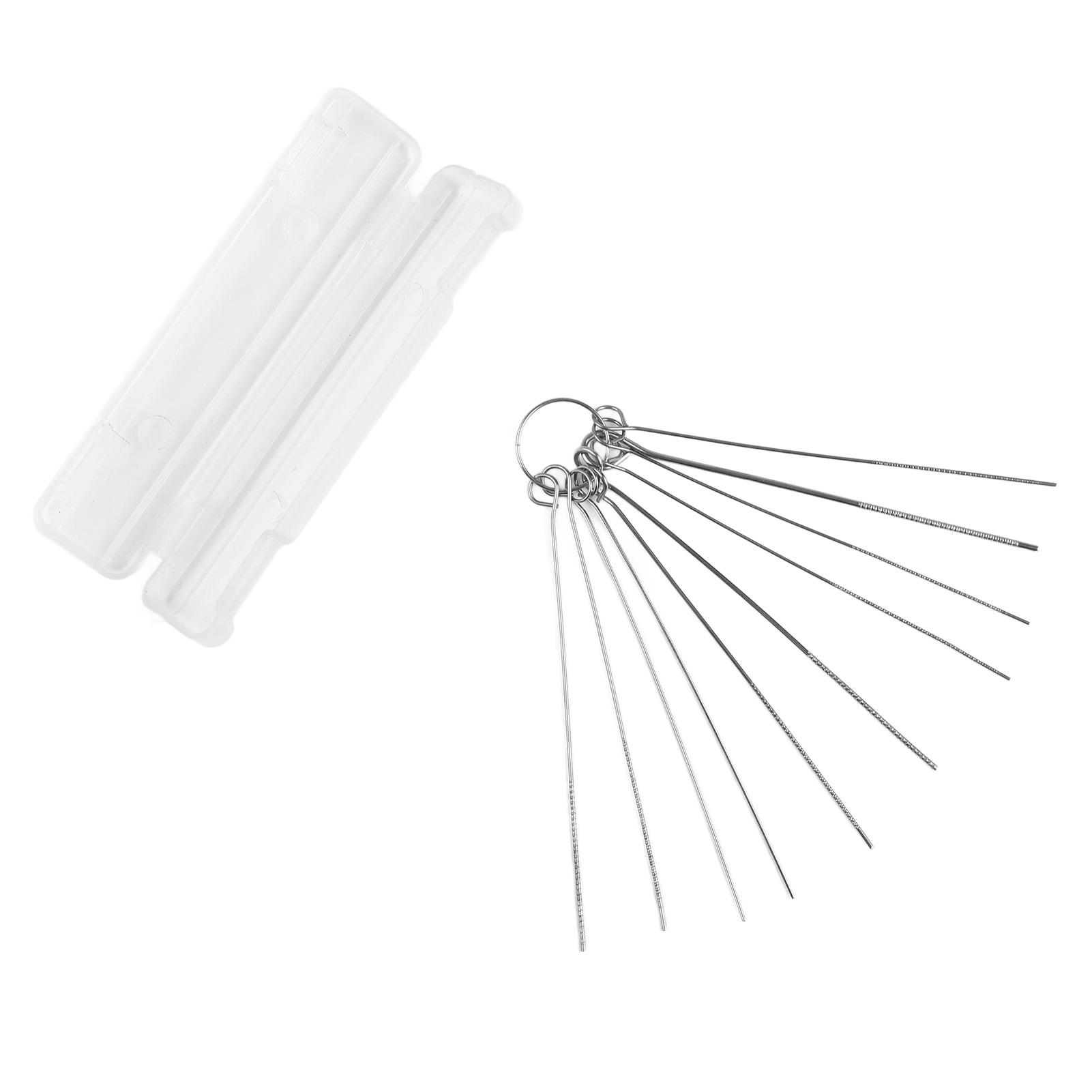 

Guitar Nut Slotting File Kit Metal Clear Pattern 10 Rods Portable Guitar Nut Slot Polish Maintenance Tool