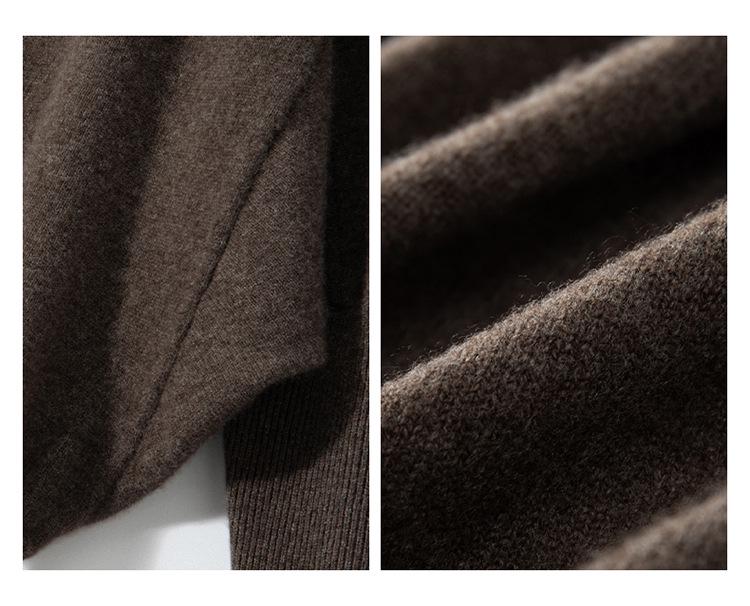 Women's Cashmere Cardigan with Batwing Sleeves: Loose, Slimming, Solid Color Knit Sweater