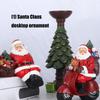 Christmas Figurine Figure Decors Resin Santa Clauses Statue Christmas Decorative Figurine Table Centerpieces for Holiday
