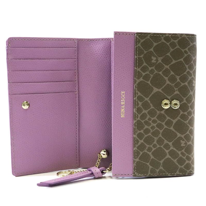 Nina Ricci Grain Nouveau Purse Bifold Lavender 85-8003 Women's Wallet,