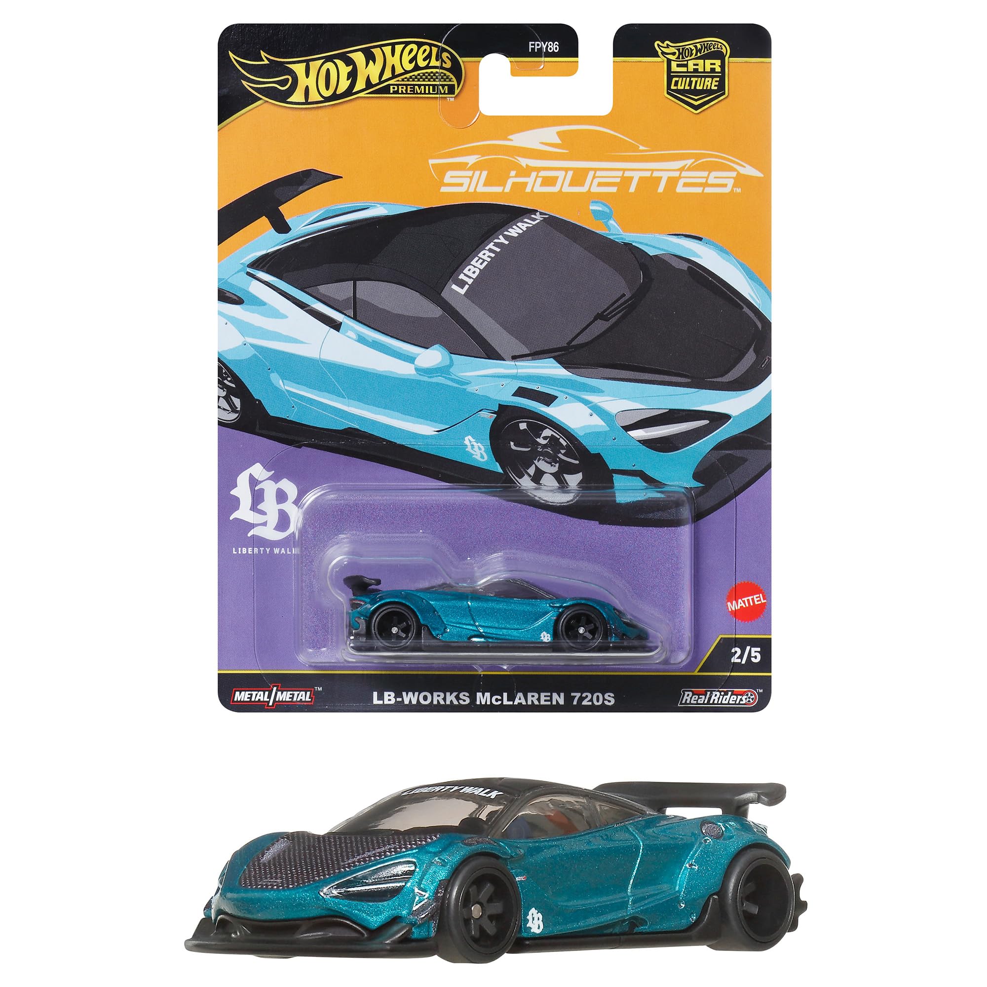 

Hot Wheels Car Culture Silhouette Liberty Works McLaren 720S Vehicle Toy Miniature Car for Ages 3 and JBK47 Up, Green,
