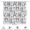 Vintage Parisian Sketch Shower Curtain Featuring Eiffel Tower, Notre Dame Cathedral Arc De Triomphe Black White Decor For Bathro