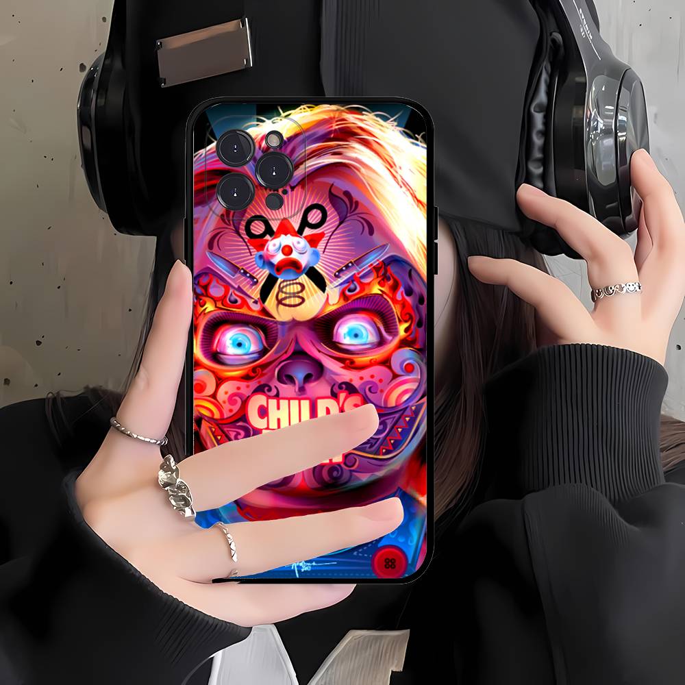 

Chucky Doll Horror Movie Phone Case For iPhone 17 16 15 14 13 12 Mini 11 Pro Max Soft Silicone Cover iPhone 12 pro