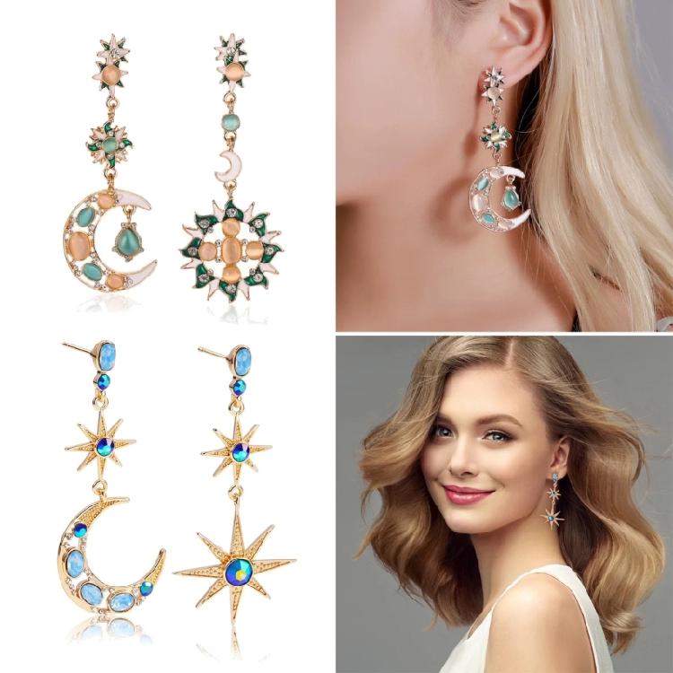 Moon Sun Earrings Drop Dangle Earrings Alloy Material Party Jewelry for Girls