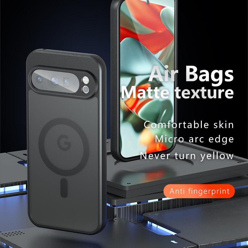 

For Google Pixel 9 Pro XL Case Compatible with MagSafe TPU+PC Matte Phone Cover A
