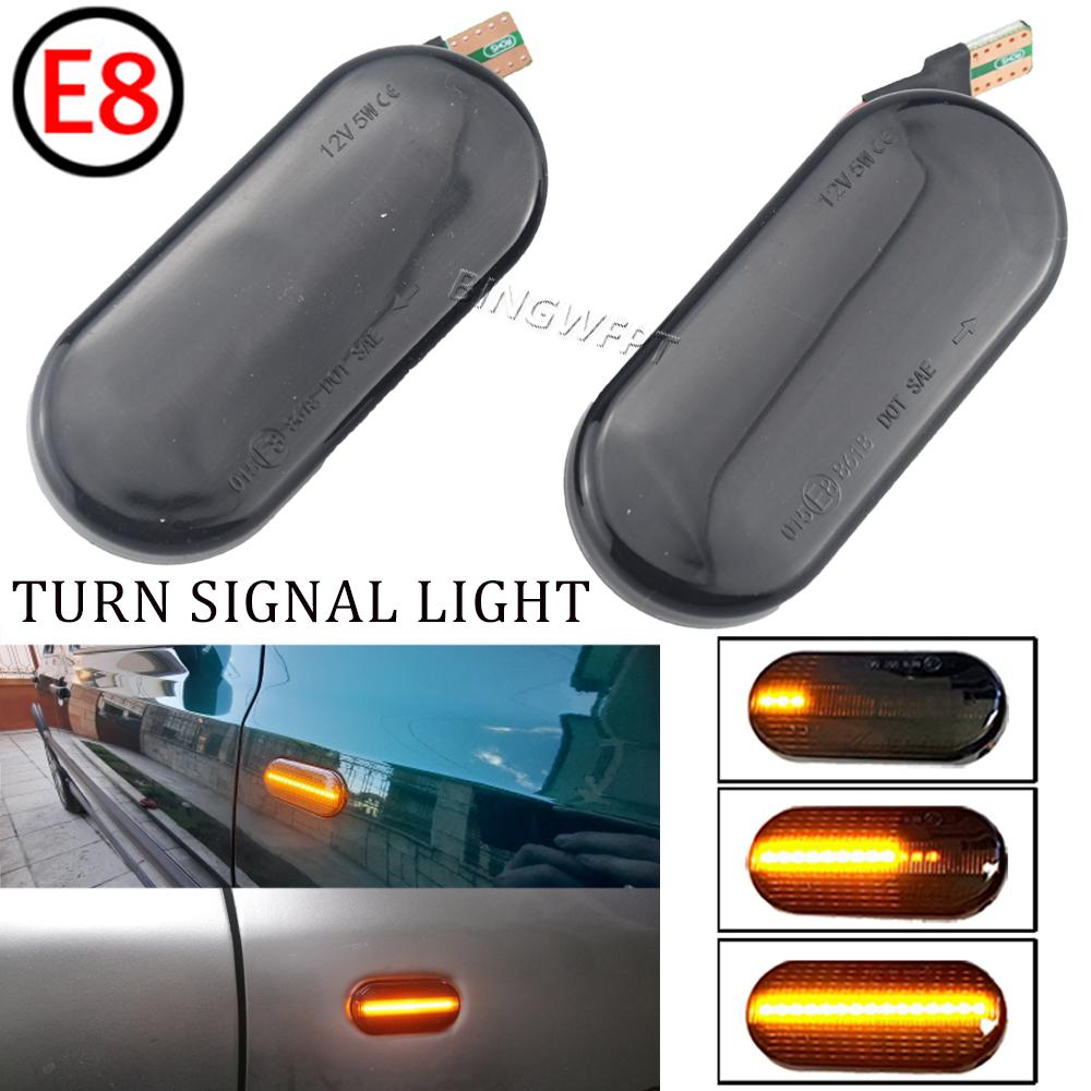 1Pair Dynamic Flowing LED Side Marker Turn Signal Light For VW Transporter T5 Polo Golf 3 4 Passat B5 Sharan Lupo Bora Multivan