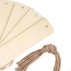 10 Pieces Unfinished Wooden Bookmarks Gift Tags for Presents Blank Wood Slices DIY Hand