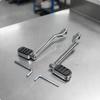 Motorcycle Gear Levers with Rubber Pads Long-Lasting Front and Rear