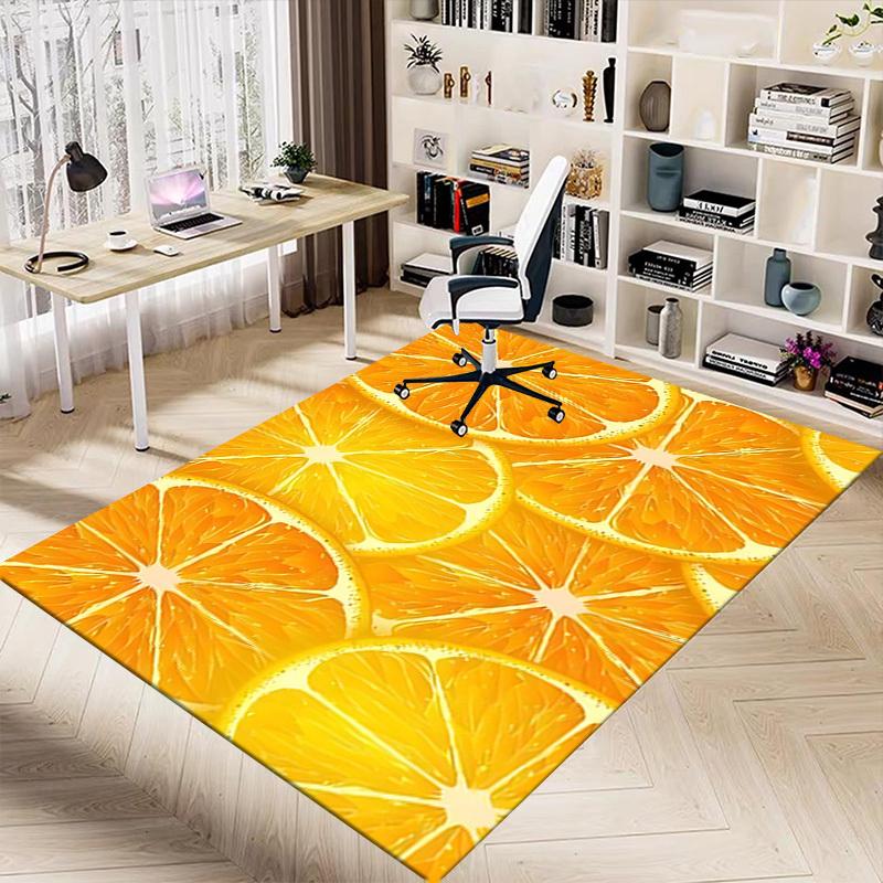 1PC orange slices Extra Large Non Slip Floor carpet, Office, family, bedroom, Studio Large Area Rug Indoor Rugs, Vibrant Colors
