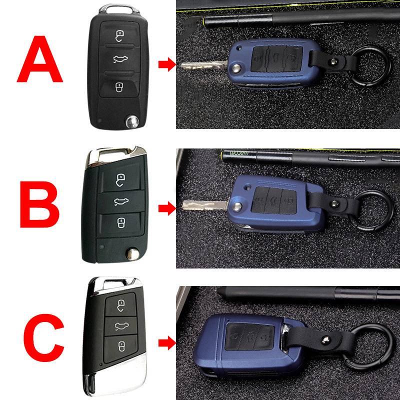 ABS+Silicone Car Key Cover Case for Skoda Octavia A5 A7 Kodiaq Karoq Rapid Yeti for V W Passat B8 Skoda Superb A7 2017
